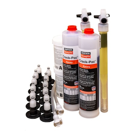 Simpson Strong-Tie CRACK-PAC Injection Epoxy Crack Repair Kit ETIPAC2G10KT